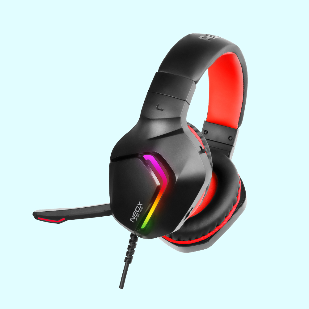 Neox HP500 RGB Wired Gaming Headphone with Foldable Microphone 50MM